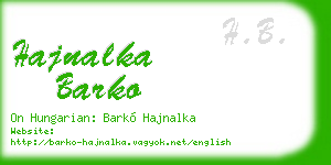 hajnalka barko business card